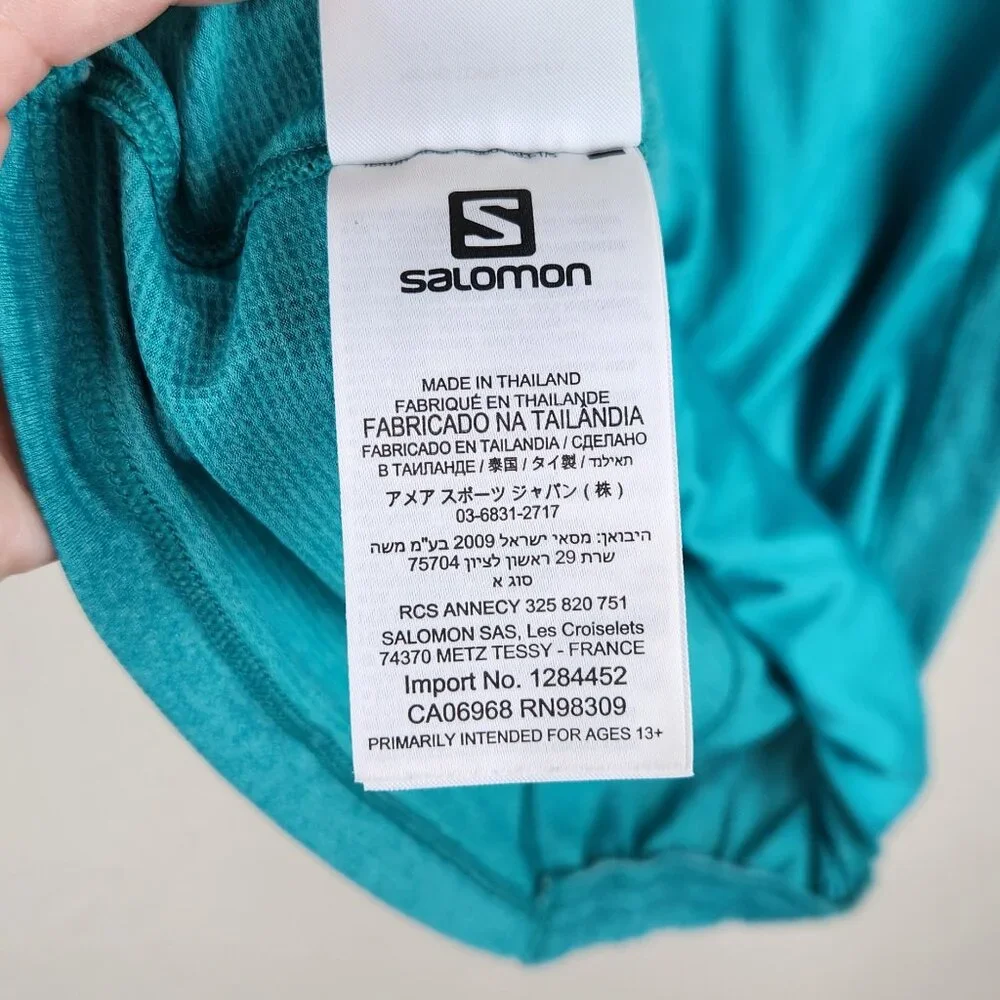 Salomon Ragnar Trail Race Bright Teal Blue Racerback Tank Top S
